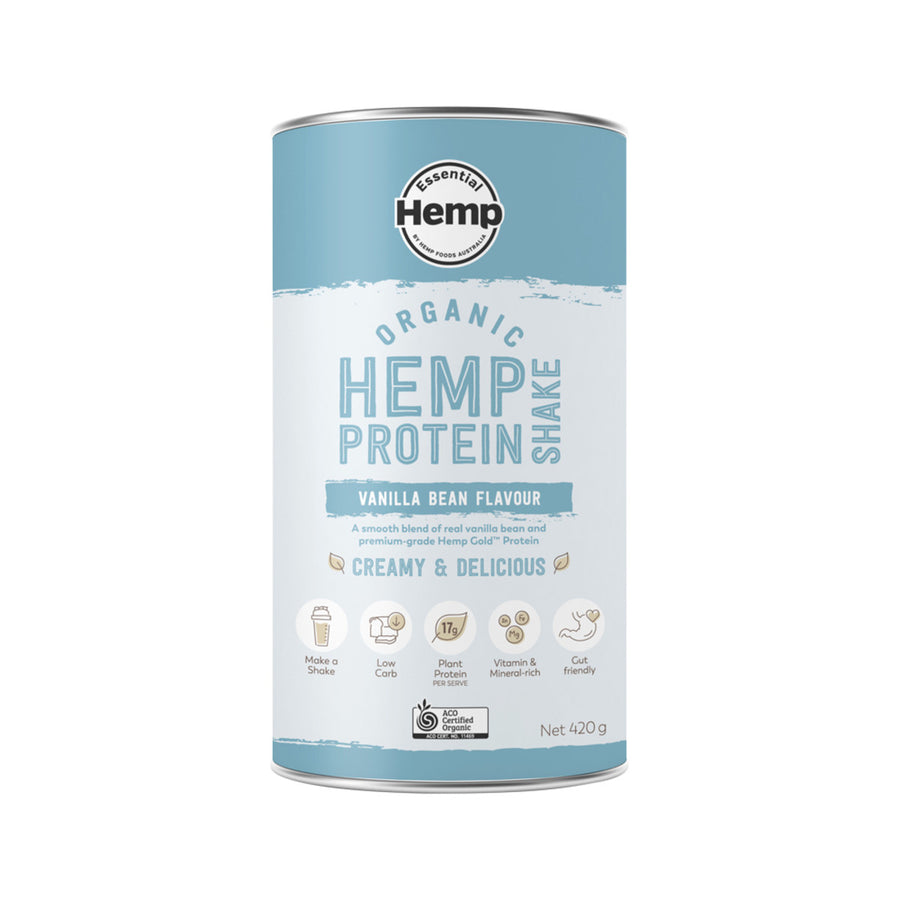 Essential Hemp Organic Hemp Protein Shake Vanilla Bean Flavour 420g