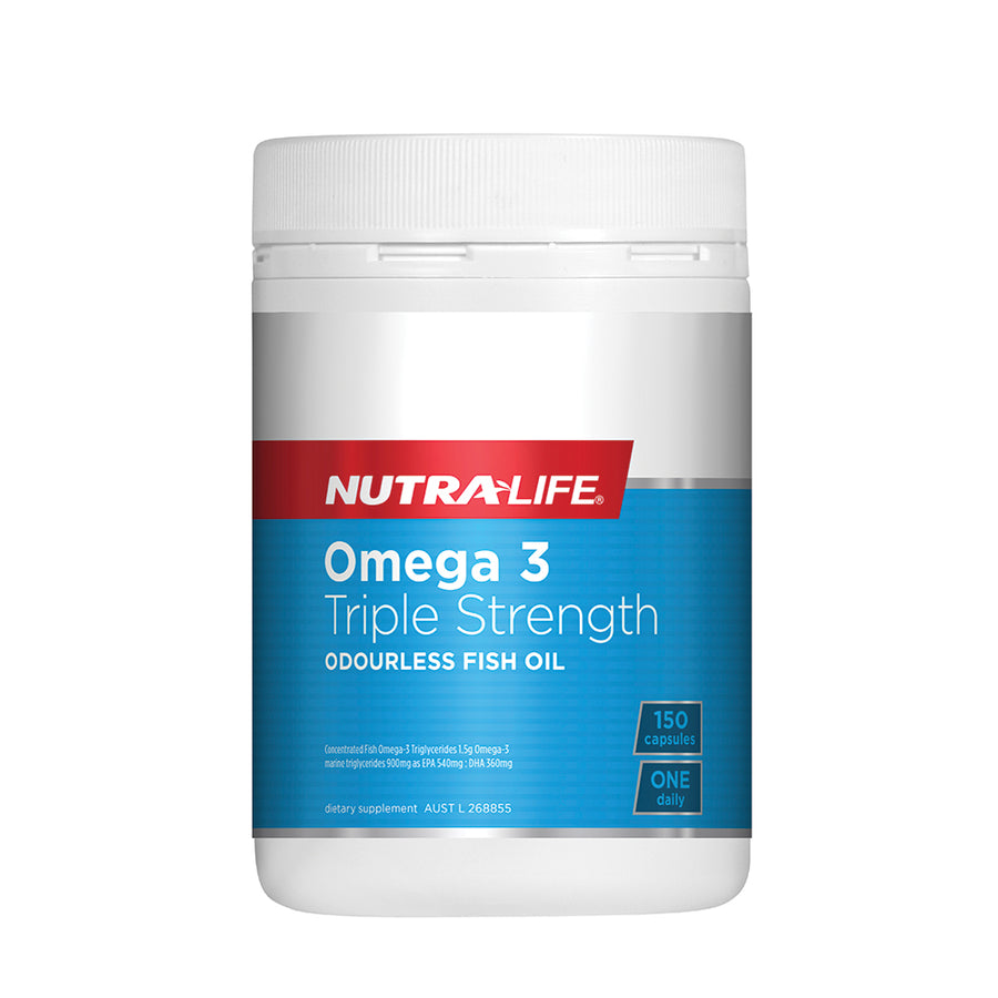 NutraLife Omega 3 Triple Strength (Odourless Fish Oil) 150c