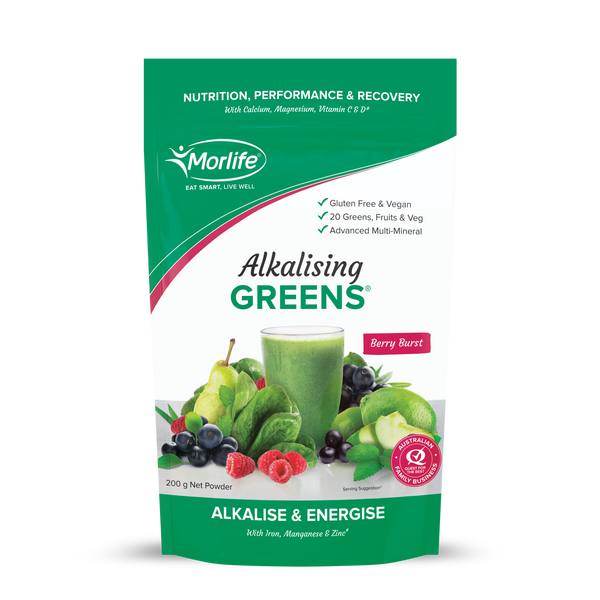 Morlife Alkalising Greens Berry Burst 200g