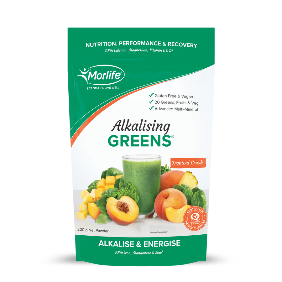 Morlife Alkalising Greens Tropical Crush 200g
