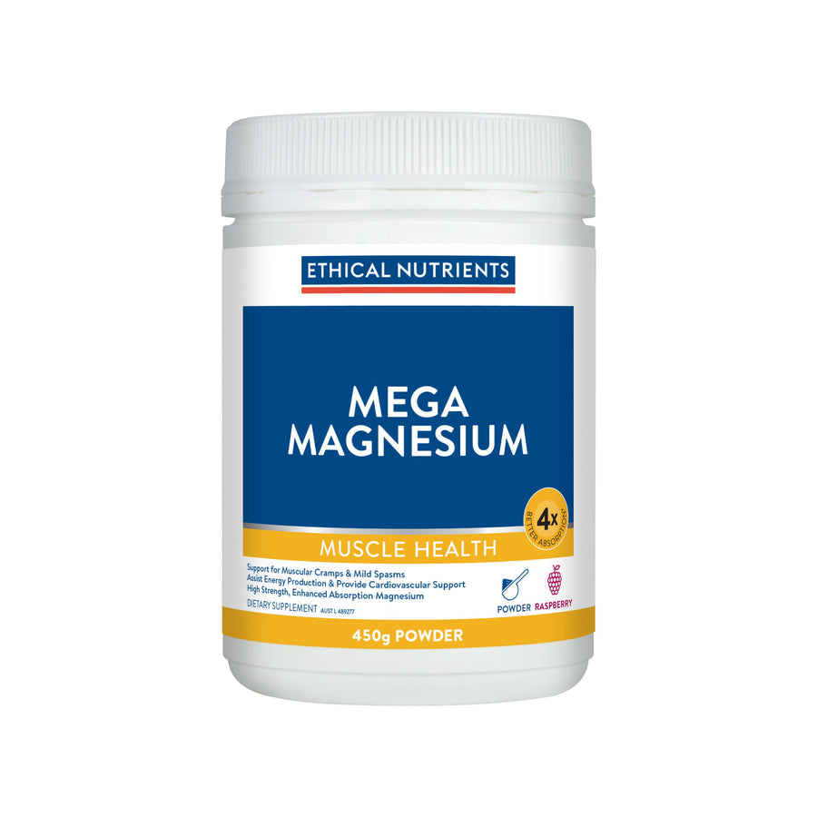ETHICAL NUTRIENTS MEGA MAGNESIUM POWDER RASPBERRY 450G
