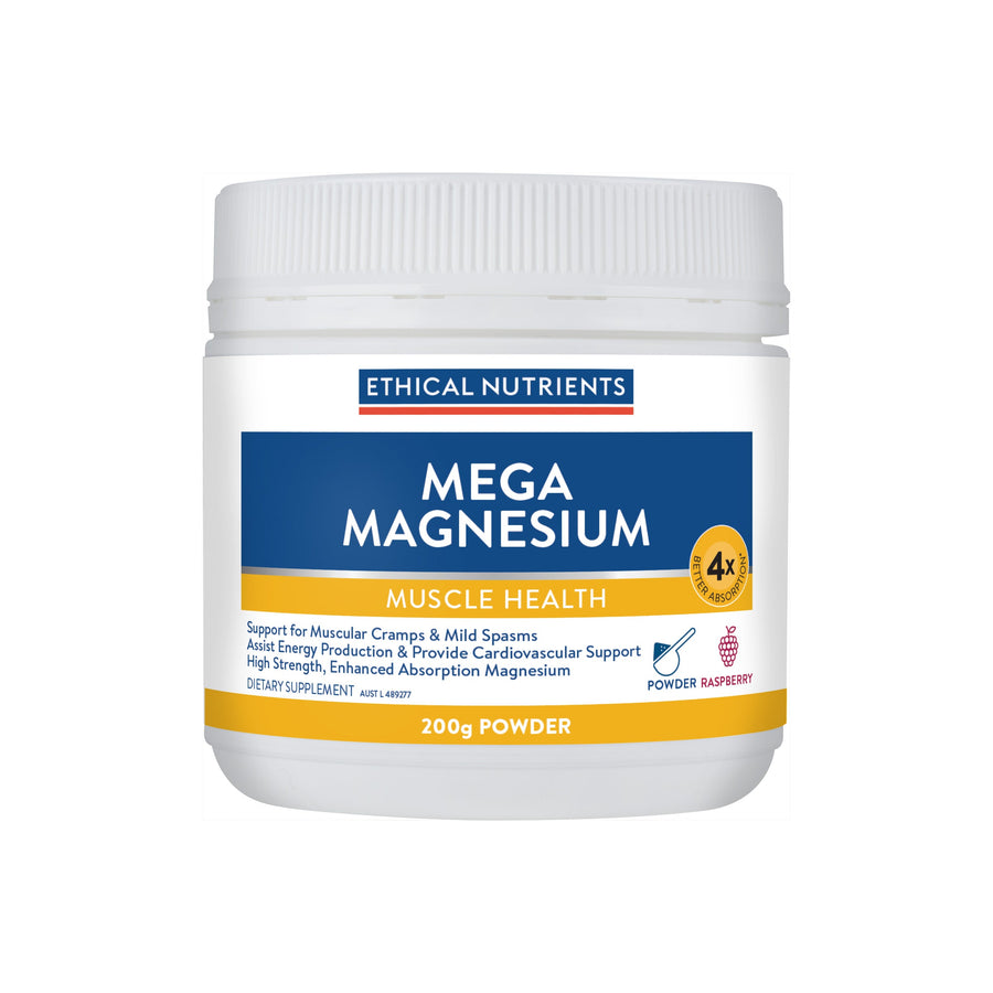 ETHICAL NUTRIENTS MEGA MAGNESIUM POWDER RASPBERRY 200G