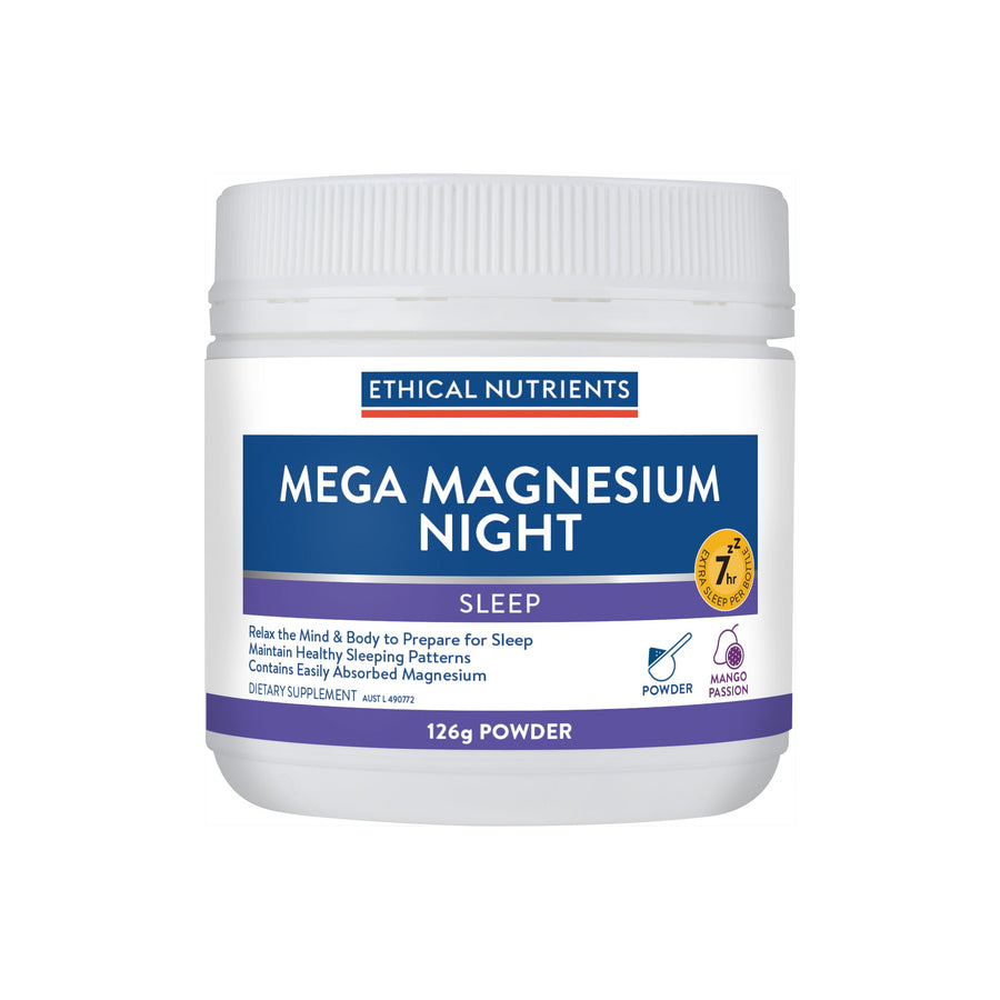 ETHICAL NUTRIENTS MEGA MAGNESIUM NIGHT MANGO PASSION 126G