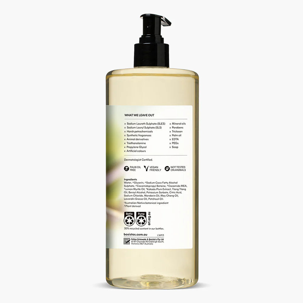BOSISTOS BODYWASH KAKADU PLUM & LEMON MYRTLE 1LT