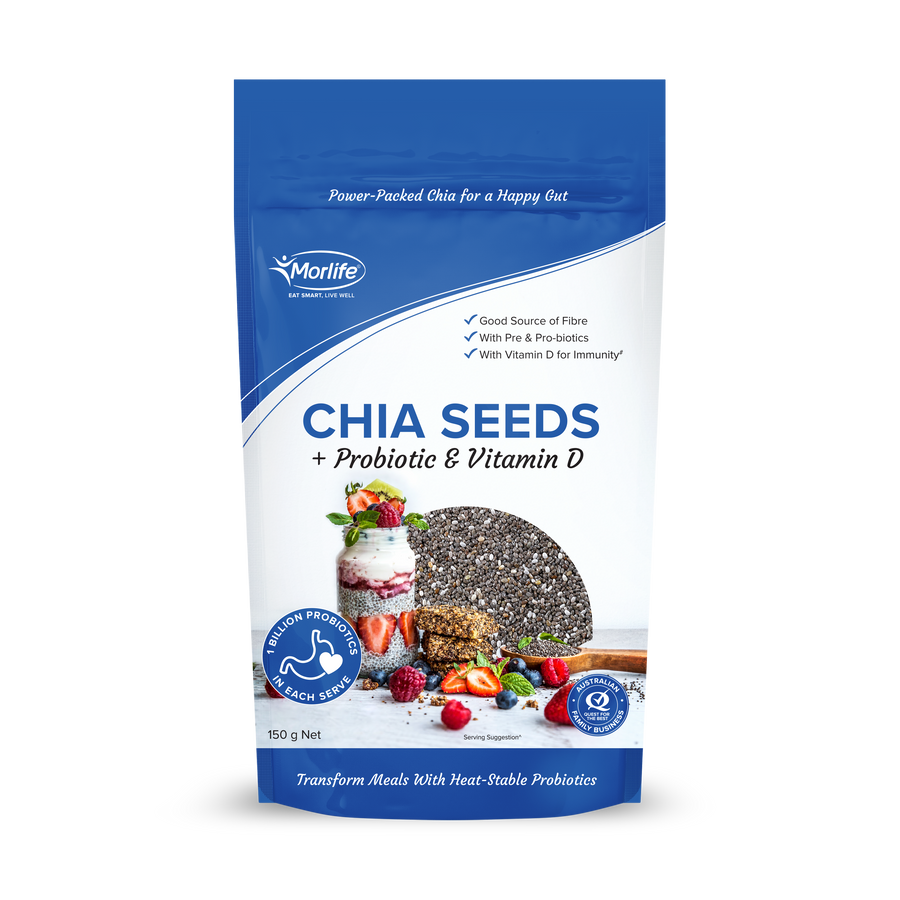 MORLIFE CHIA SEEDS + PROBIOTIC & VITAMIN D 150G