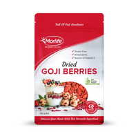 MORLIFE ORGANIC DRIED GOJI BERRIES 150G