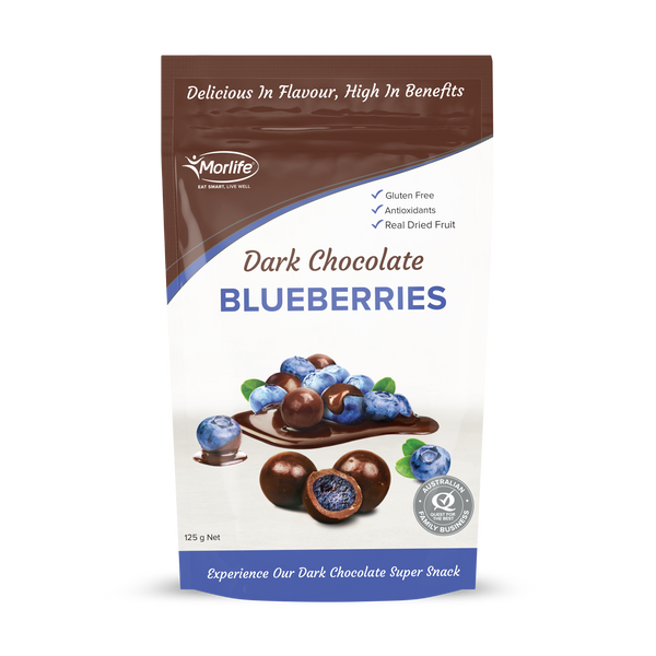 Morlife Dark Chocolate Blueberries 125g