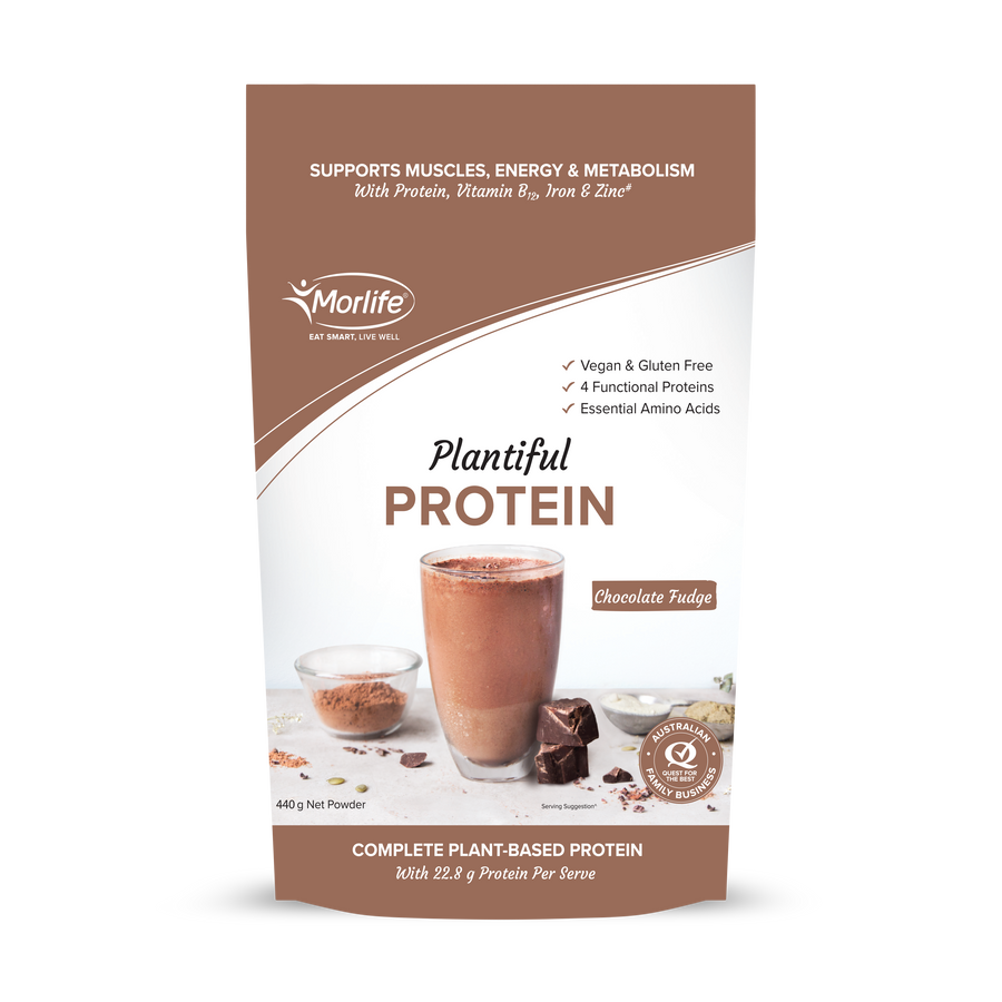 MORLIFE PLANTIFUL PROTEIN CHOCOLATE FUDGE 440G