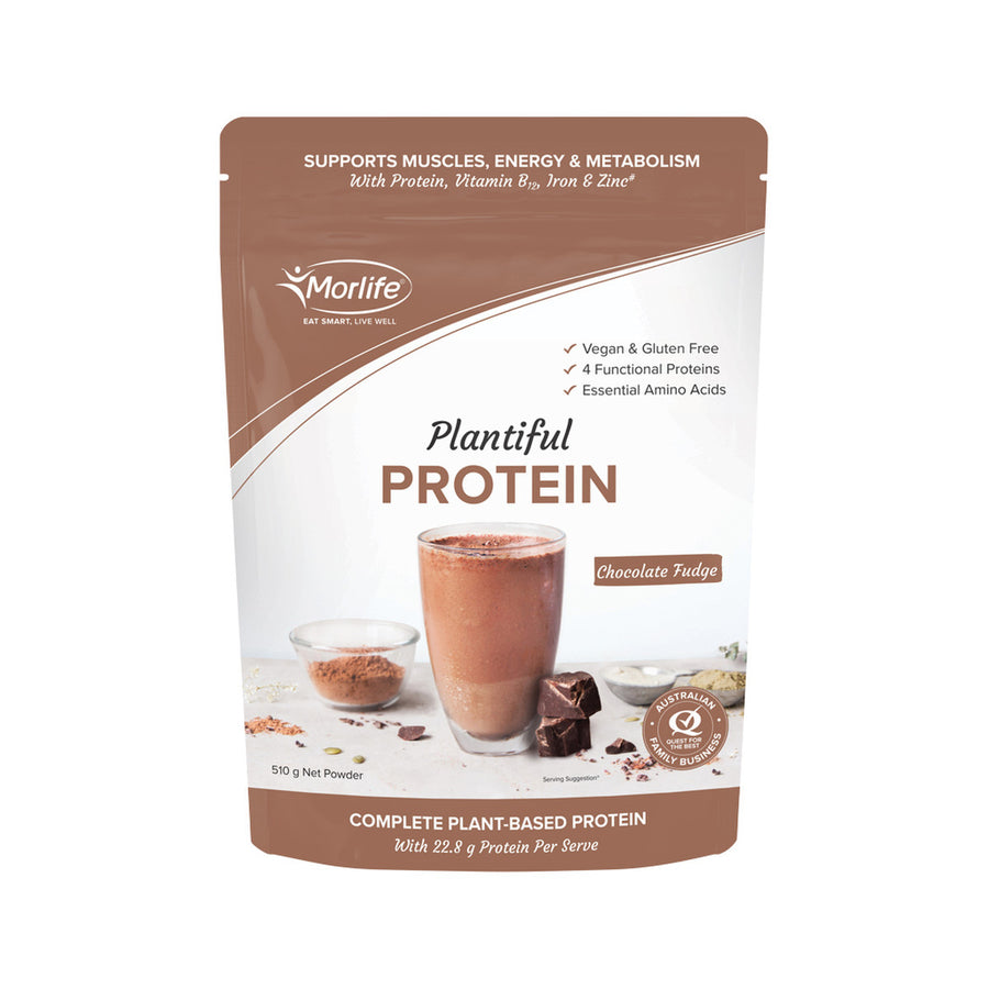 Morlife Plantiful Protein Chocolate Fudge 510g
