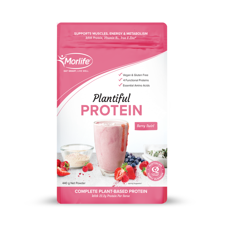 MORLIFE PLANTIFUL PROTEIN BERRY SWIRL 440G