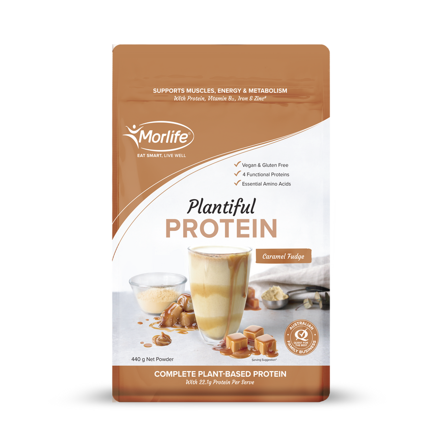 MORLIFE PLANTIFUL PROTEIN CARAMEL FUDGE 440G