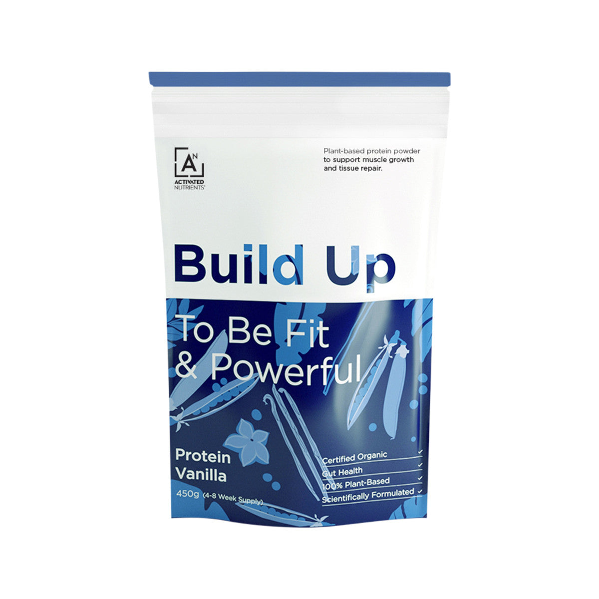 Activated Nutrients Organic Build Up Vanilla Protein (To Be Fit & Powerful) 450g