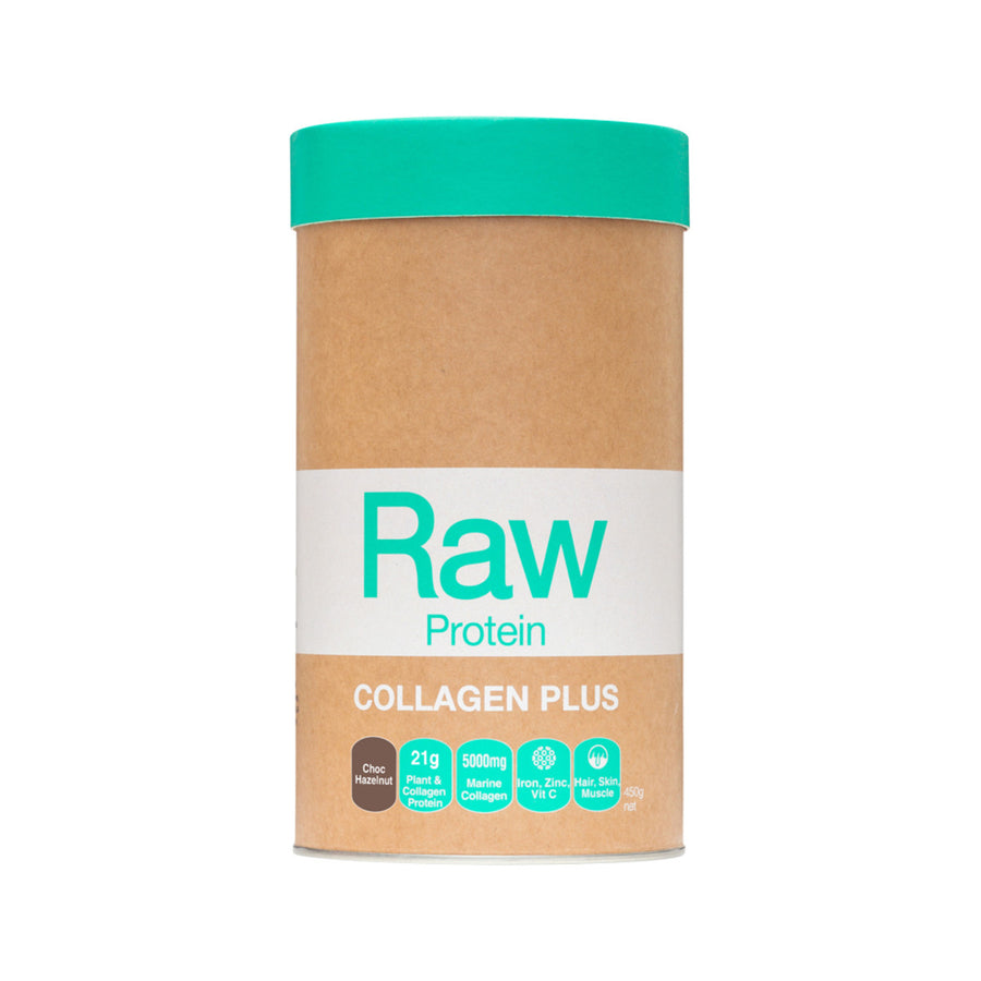Amazonia Raw Protein Collagen Plus Choc Hazelnut 450g