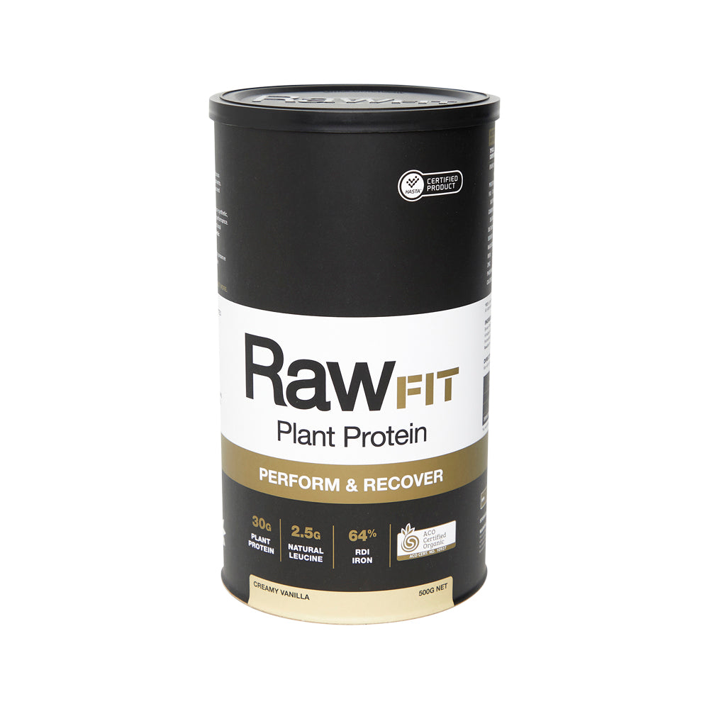 RawFIT Protein Org Perform Recover Crmy Vanilla