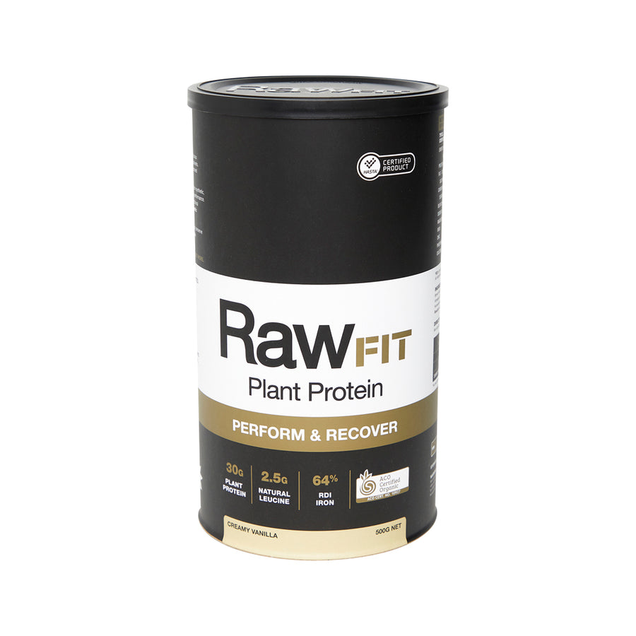 RawFIT Protein Org Perform Recover Crmy Vanilla