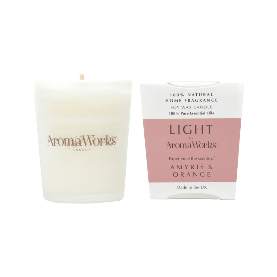 Light Candle Amyris and Orange Small