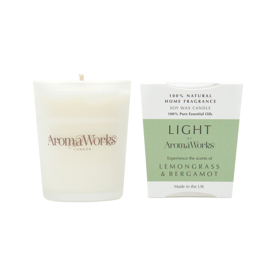 AromaWorks Light Candle Lemongrass and Bergamot Small 75g