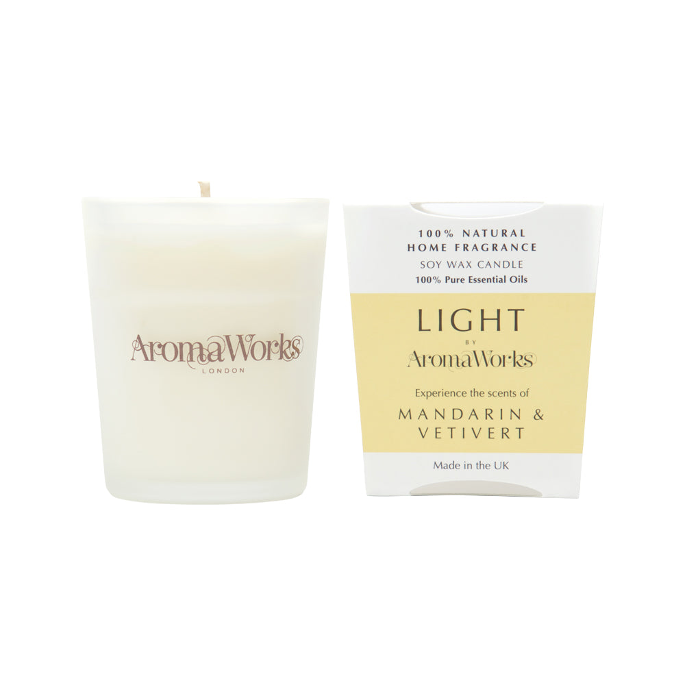 AromaWorks Light Candle Mandarin and Vetivert Small 75g