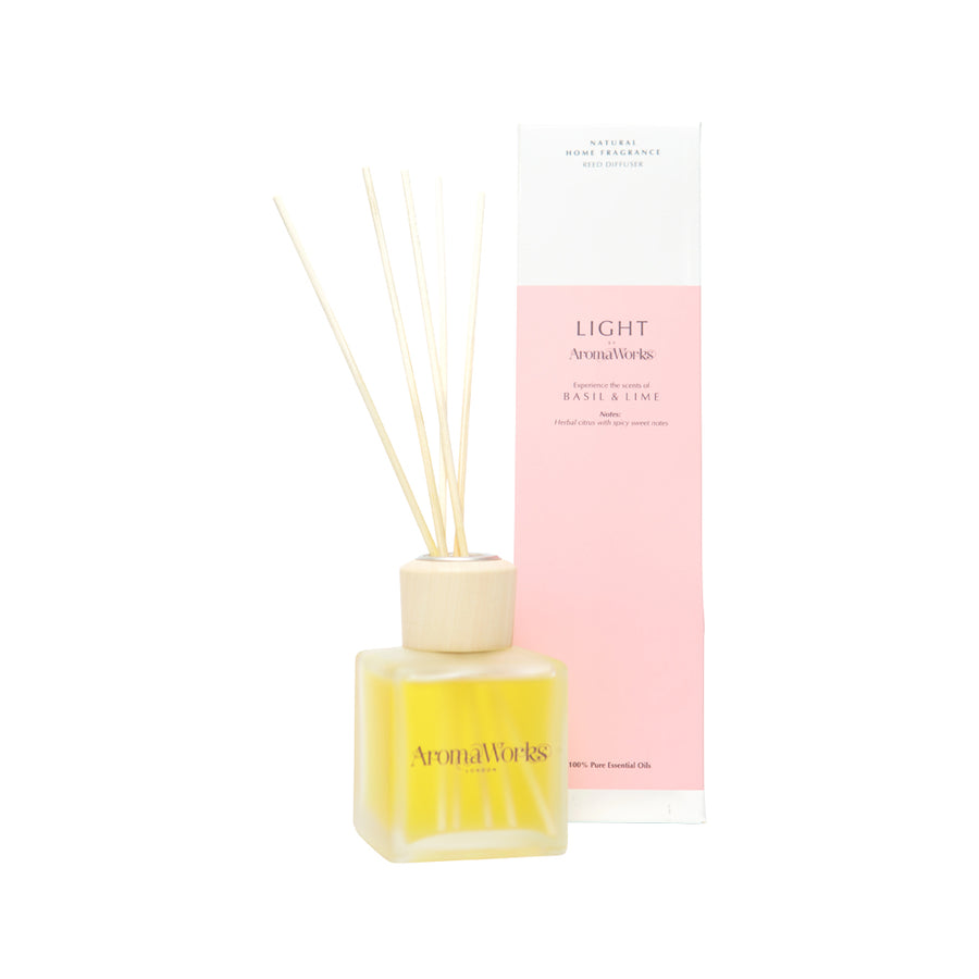 AromaWorks Light Reed Diffuser Basil and Lime 100ml