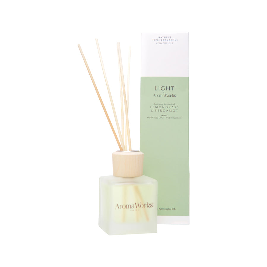 AromaWorks Light Reed Diffuser Lemongrass and Bergamot 100ml