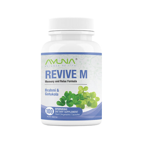 Ayuna Revive M Memory and Relax Formula Brahmi & Gotukola 100 Capsules