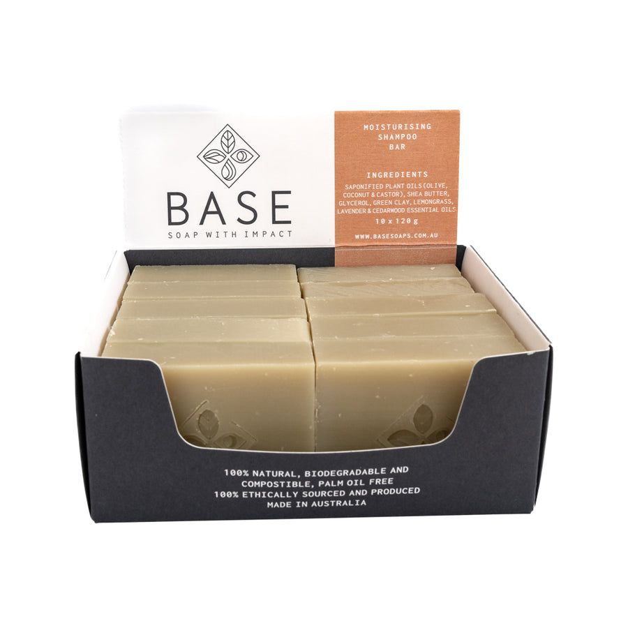Base Soap With Impact Moisturing Shampoo Bar 10 Display 120g