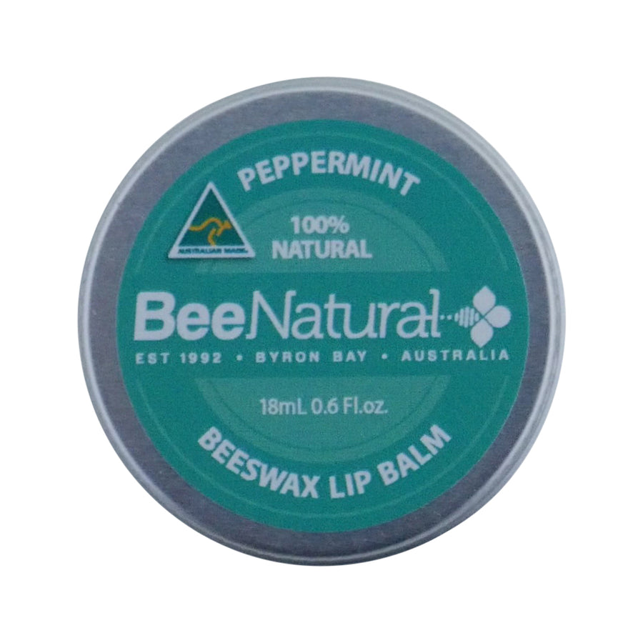 Bee Natural Lip Balm Tin Peppermint 18ml