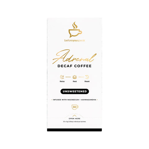 Before You Speak Coffee Decaf Adrenal Unsweetened 5g x 30 Pack