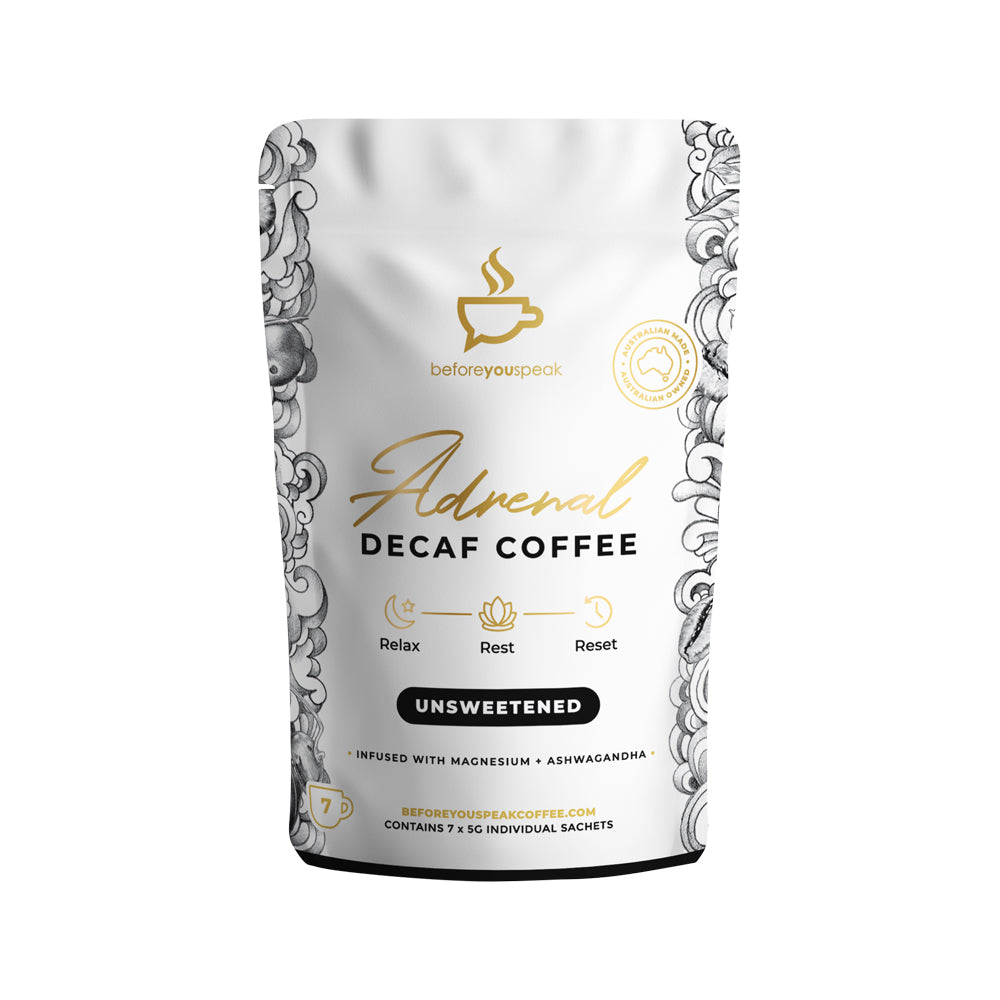 Before You Speak Coffee Decaf Adrenal Unsweetened 5g x 7 Pack