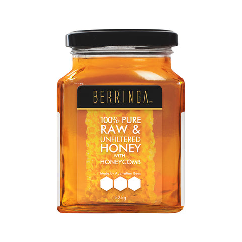 Honey Pure Raw Unfiltered w Honeycomb