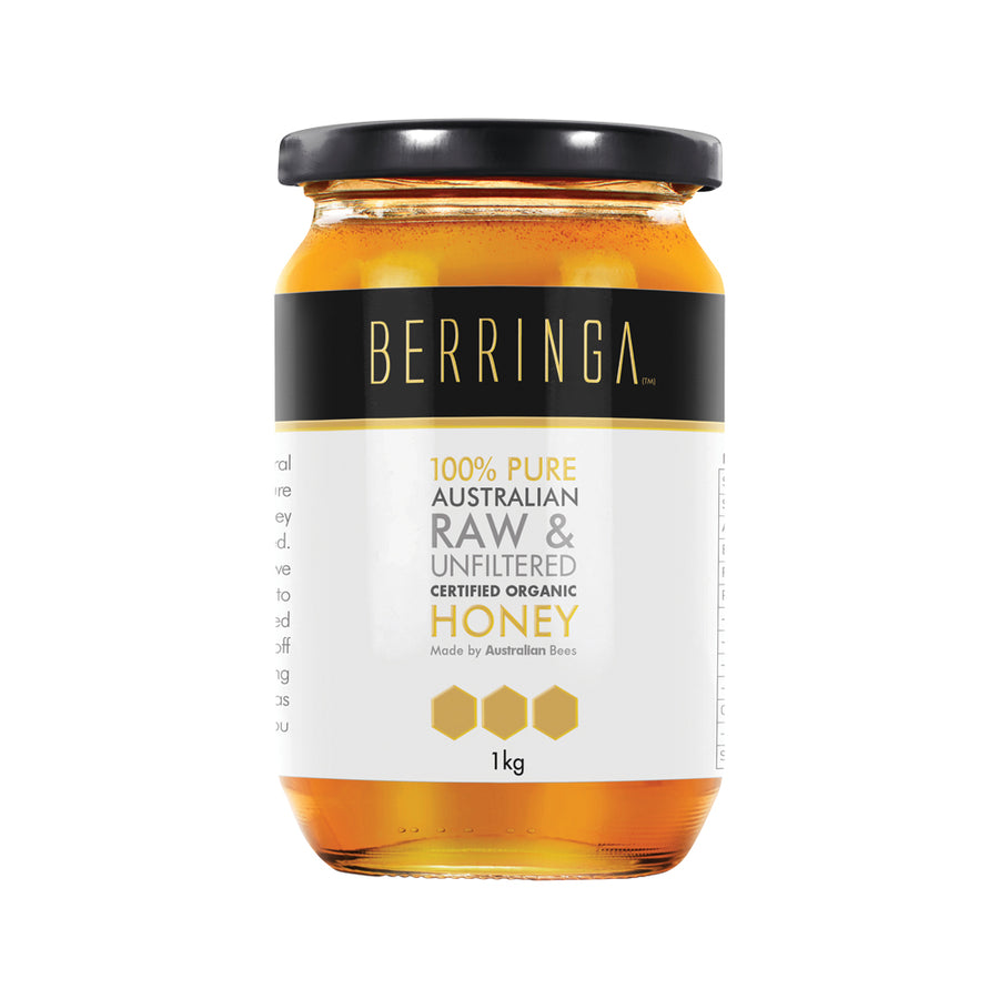 Berringa Organic Honey Aust Pure Raw Unfiltered 1kg