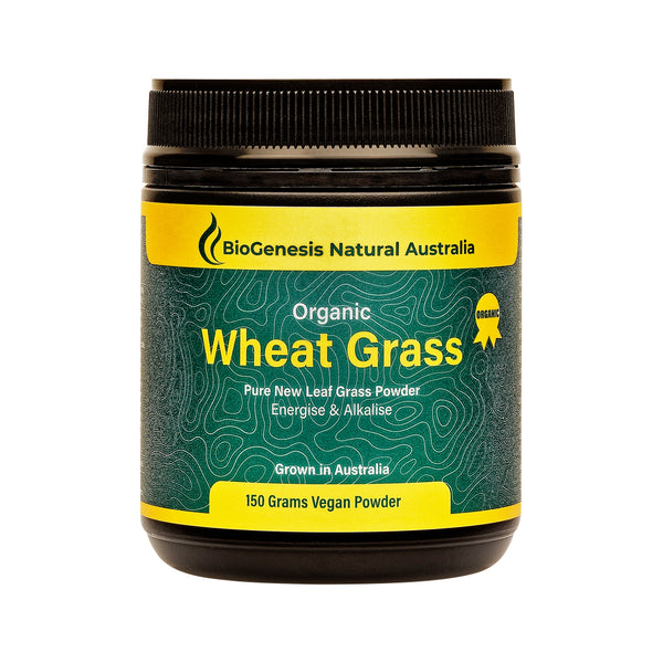 BioGenesis Natural Australia Organic Wheat Grass Pure New Leaf Grass Powder 150g