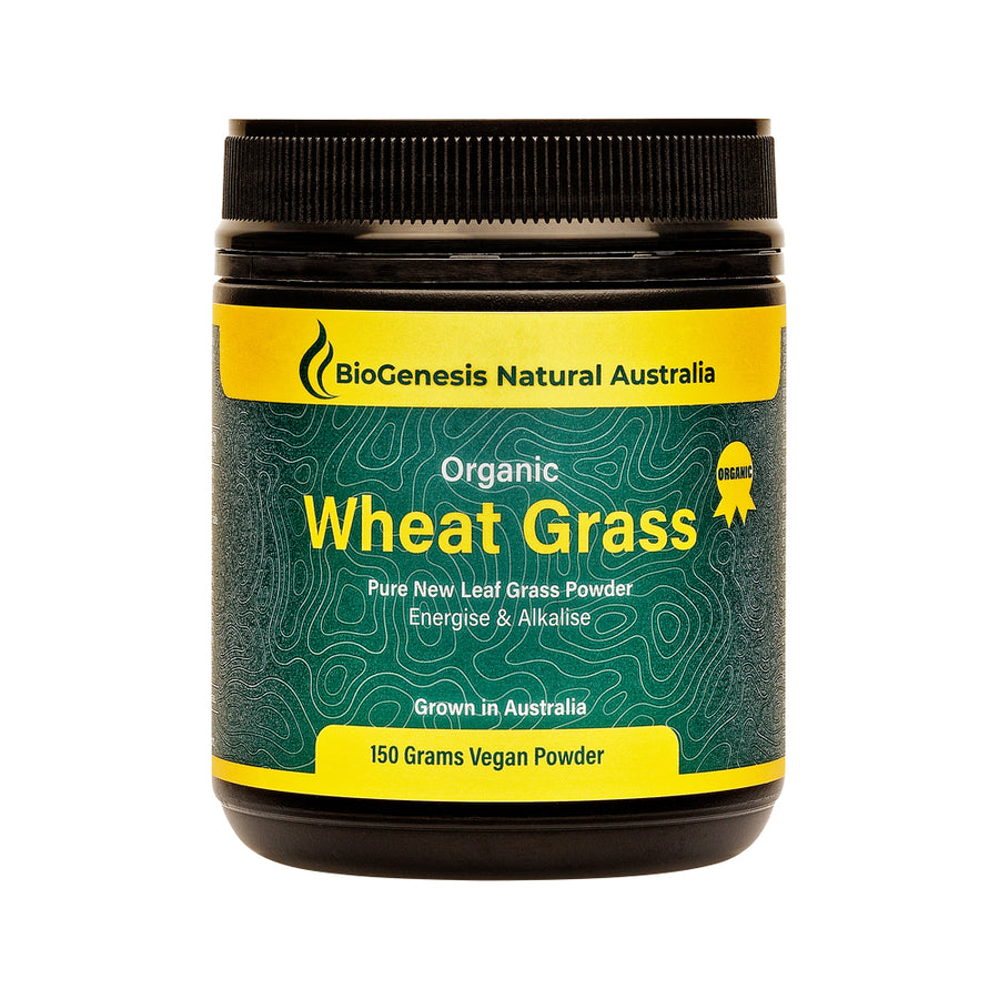 BioGenesis Natural Australia Organic Wheat Grass Pure New Leaf Grass Powder 150g
