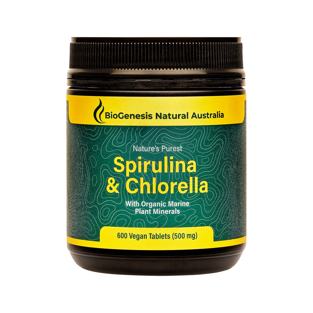 BioGenesis (Travel) Spirulina & Chlorella Marine Minerals 500mg 600t