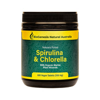BioGenesis (Travel) Spirulina & Chlorella Marine Minerals 500mg 600t