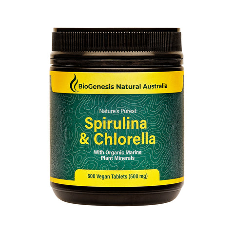 BioGenesis (Travel) Spirulina & Chlorella Marine Minerals 500mg 600t