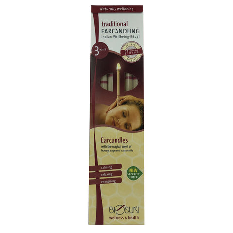 Biosun Ear Candle Trad Wellbeing Ritual 3 Pairs