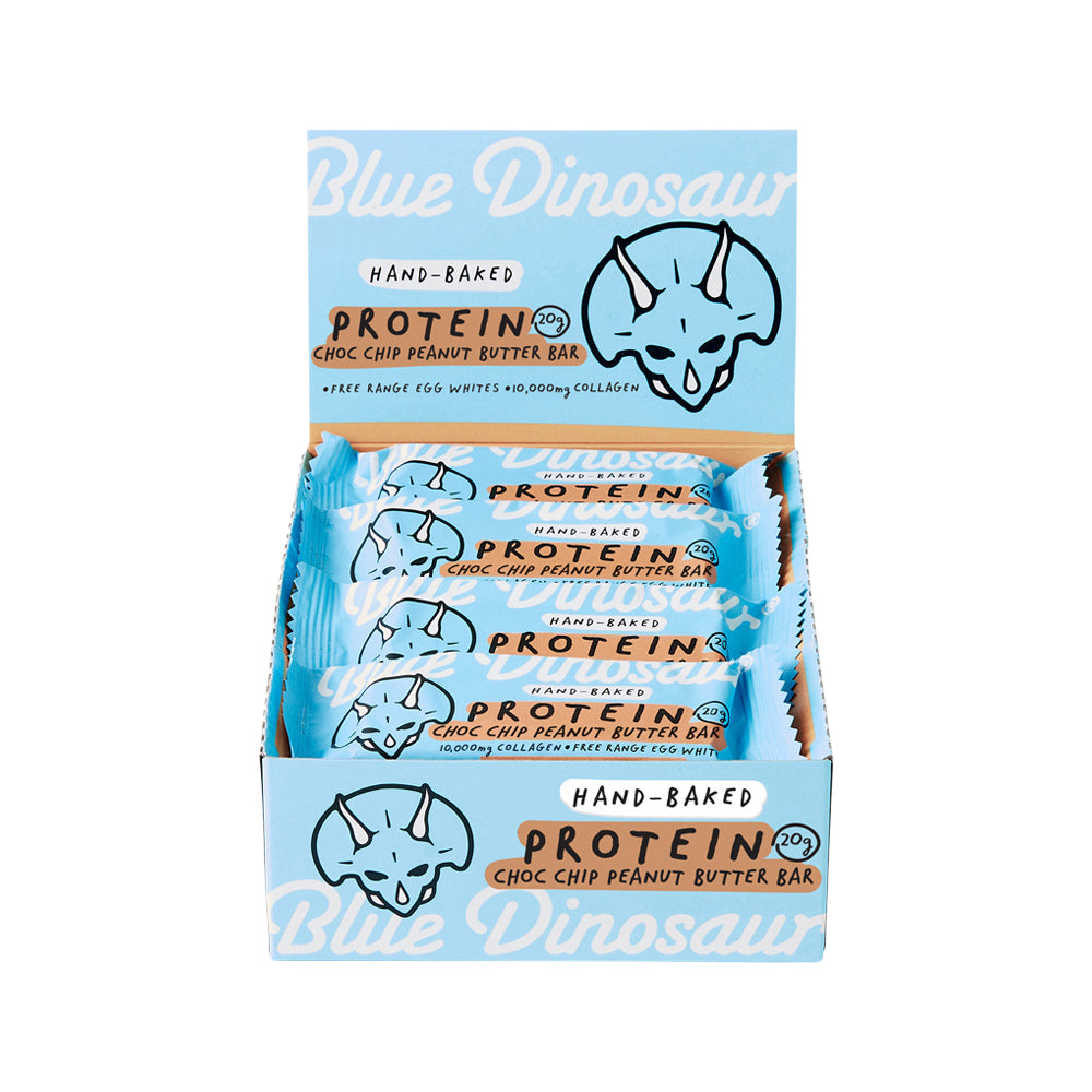 Blue Dinosaur Bar Protein Choc Chip Peanut Butter 60g x 12 Display