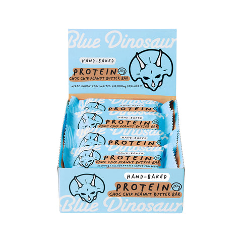 Blue Dinosaur Bar Protein Choc Chip Peanut Butter 60g x 12 Display