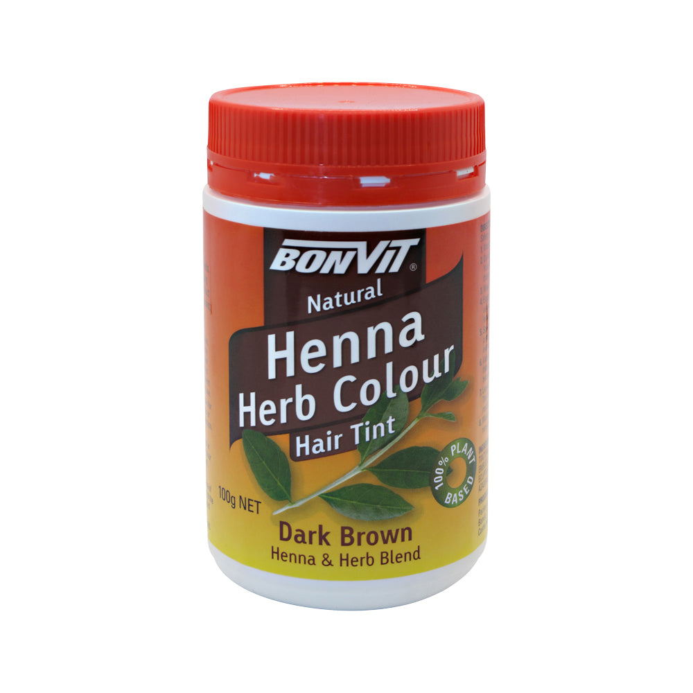 Bonvit Hair Tint Henna Herb Colour Dark Brown 100g