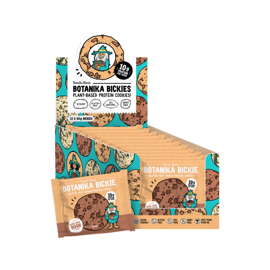 Botanika Blends Botanika Bickie Choc Choc Boom Gluten Free Vegan Protein Cookie 60g 12 Display