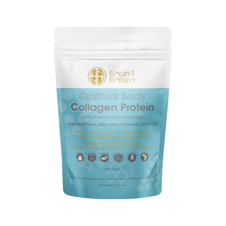 Brain and Brawn Optimal Body Collagen Protein (100% Bovine Collagen Peptides) Unflavoured 300g