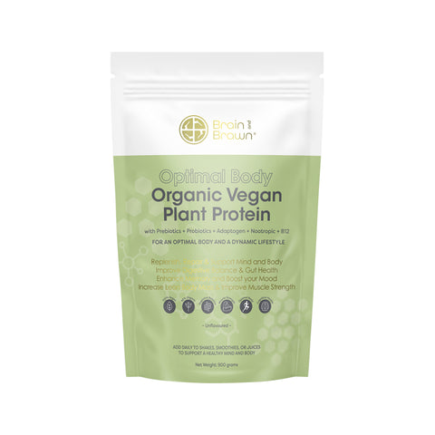 Brain Brawn Org Protein Plant Vegan Unflavoured 900g