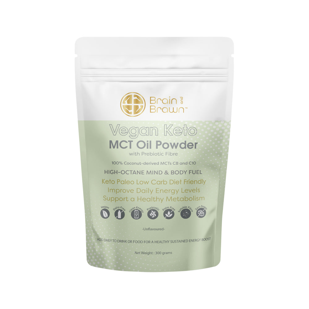 Brain Brawn Vegan Keto MCT Oil Powder Unflavoured 300g