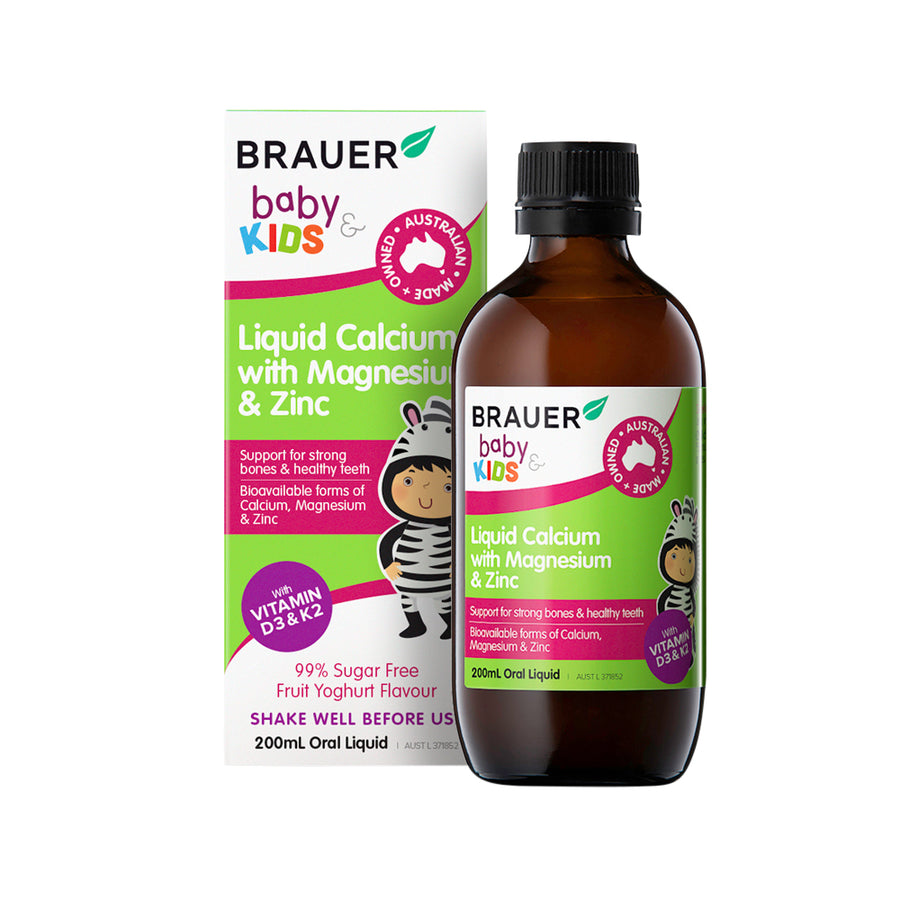 Brauer Baby Kids Liquid Calcium with Magnesium and Zinc 200ml