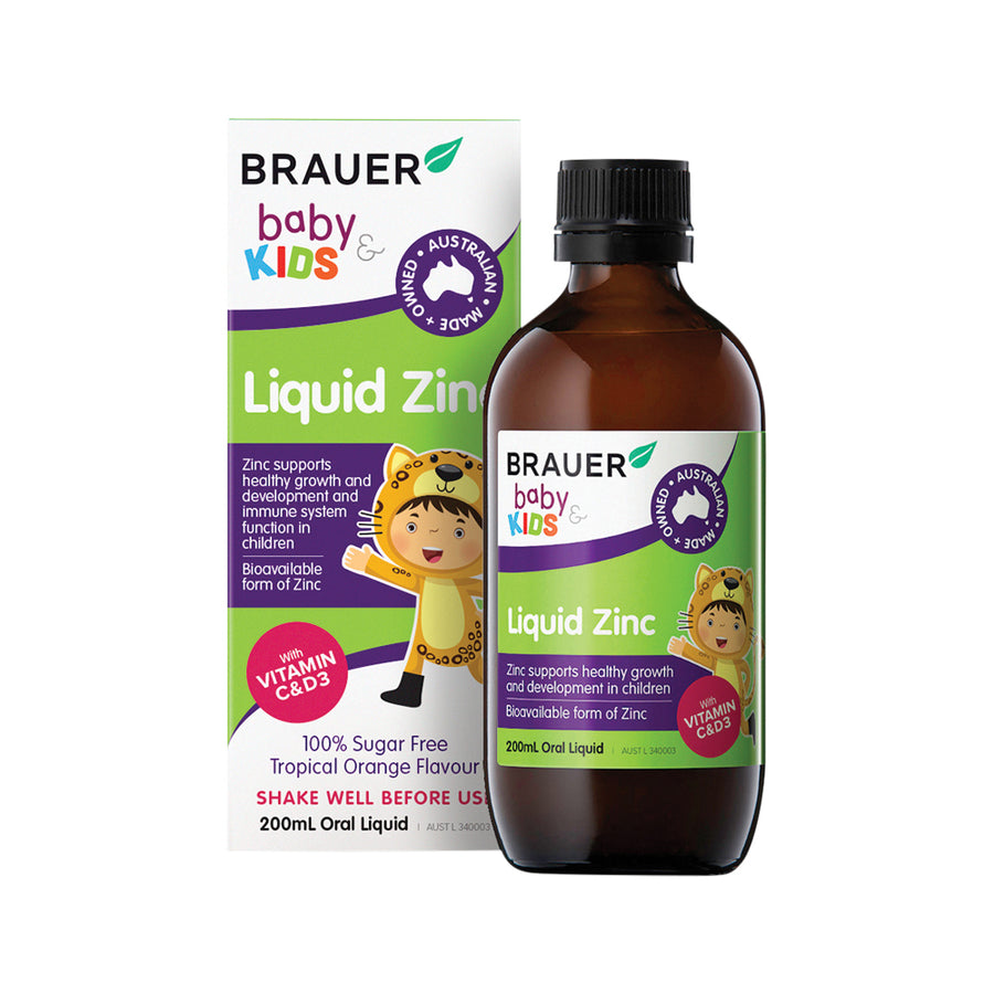 Brauer Baby Kids Liquid Zinc with Vitamin C&D3 200ml Oral Liquid