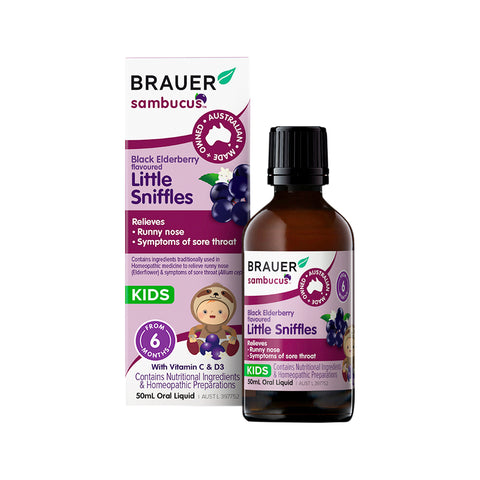 Brauer Sambucus Black Elderberry Kids Little Sniffles 50ml