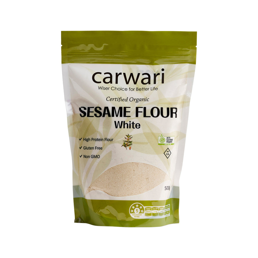 Carwari Certified Organic Sesame Flour White 500g