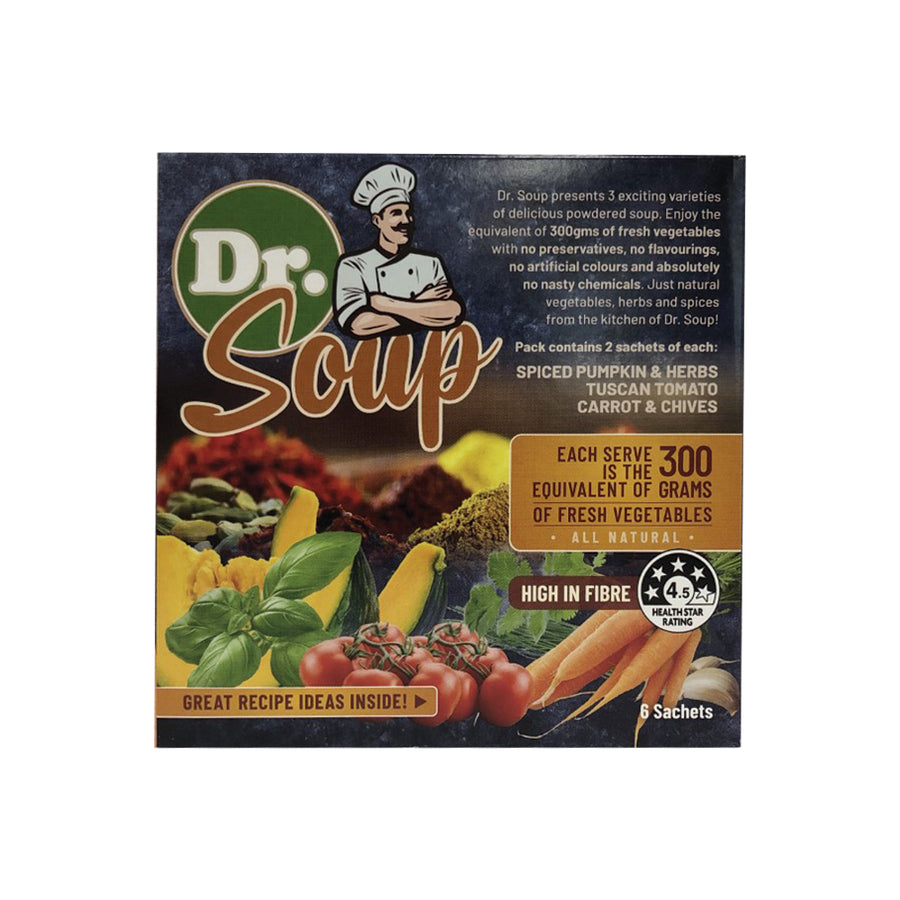 Cell Logic Dr Soup Mixed Sachets (3 Flavours) 30g x 6 Pack