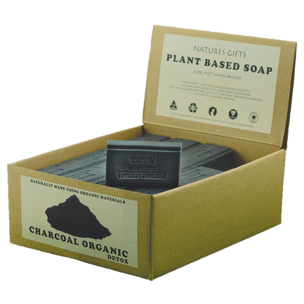 Clover Fields NG Charcoal Soap 100g x 36 Display